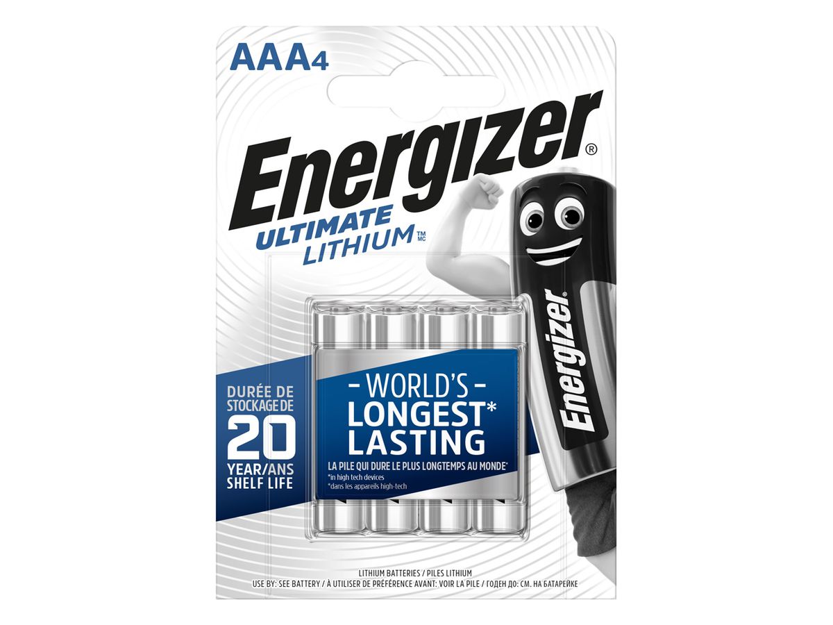 Energizer AAA/L92 Ultimate Lithium 4-Pack